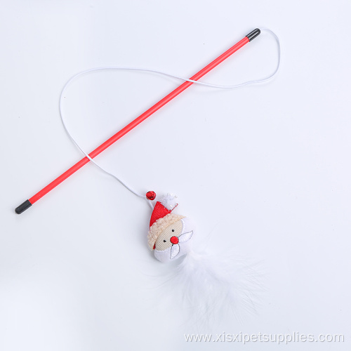 new arrival in stock Christmas cat teaser toy